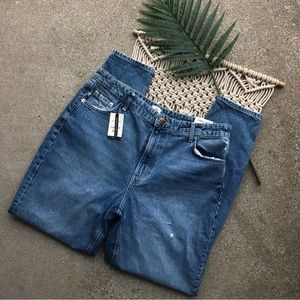New River Island Distressed Mom Jeans US Size 14